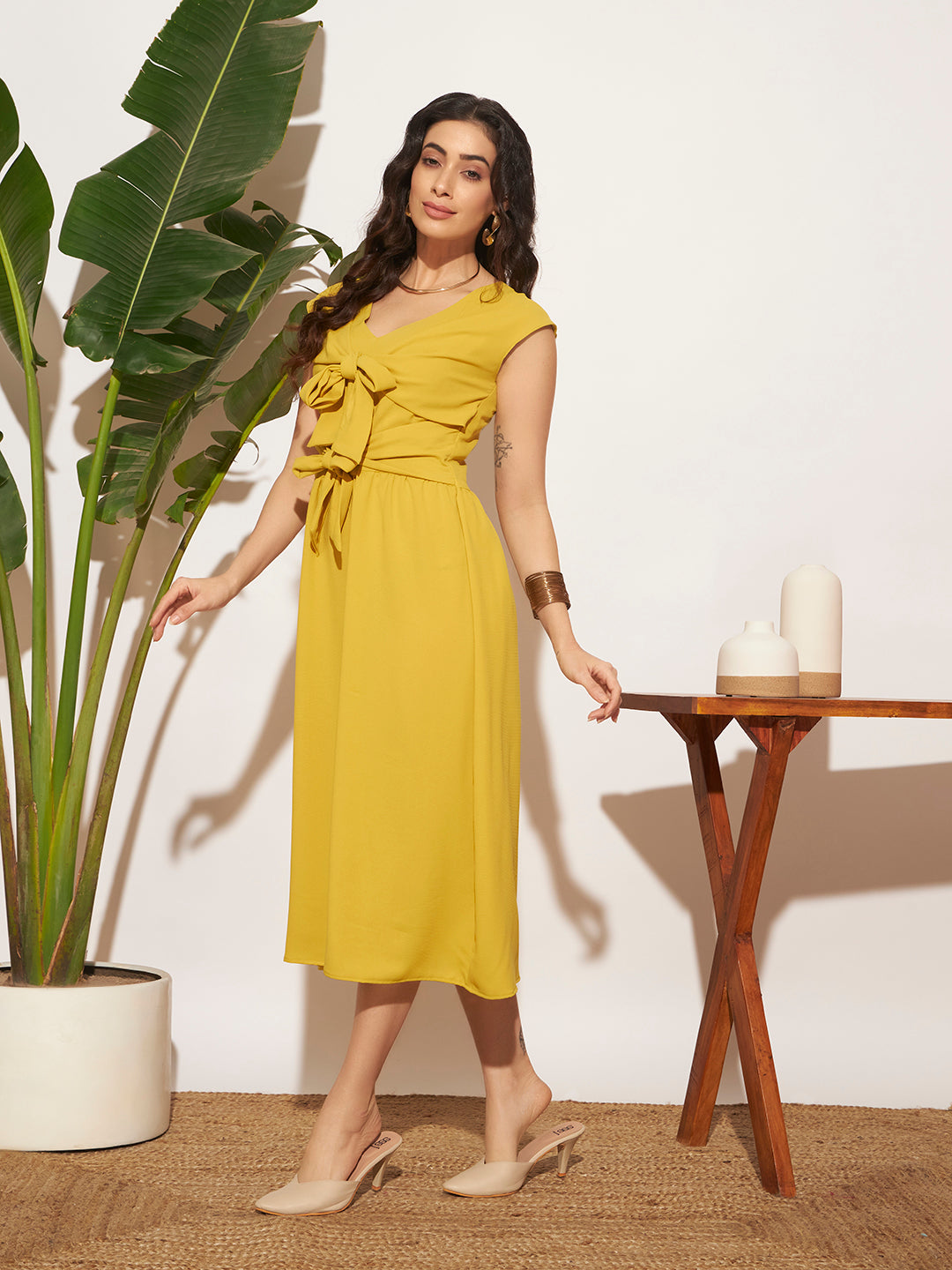 Mehrunisa Dress - Mustard
