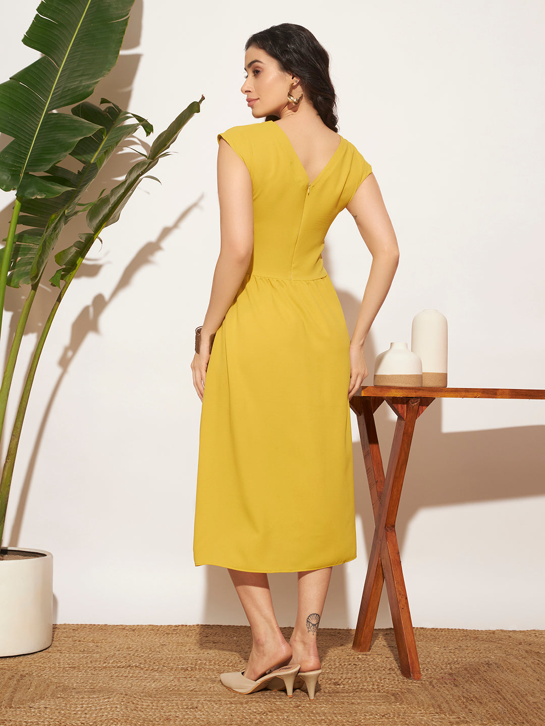 Mehrunisa Dress - Mustard