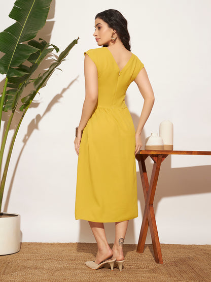 Mehrunisa Dress - Mustard