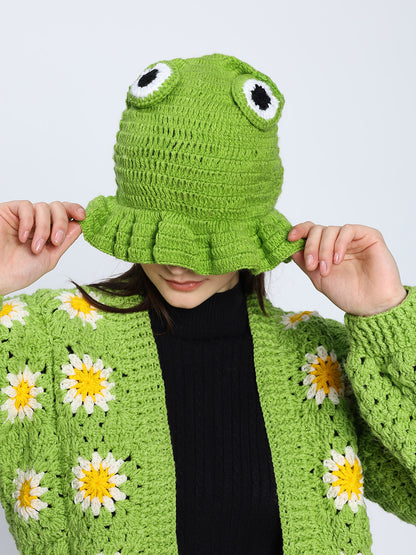Frog Crochet Beanie