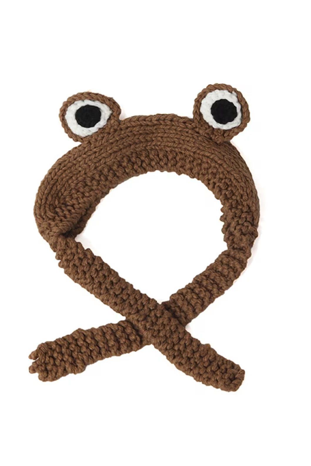 Brown Korean Hair Tie Hat