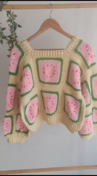 Watermelon Crochet Sweaters