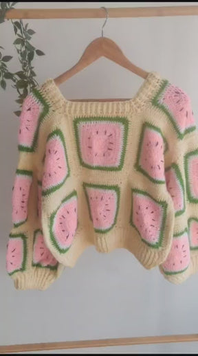 Watermelon crochet sweaters