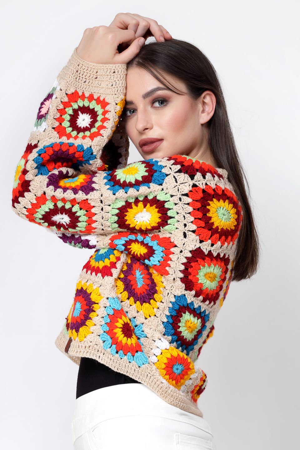 Beige Bohemian Cardigan