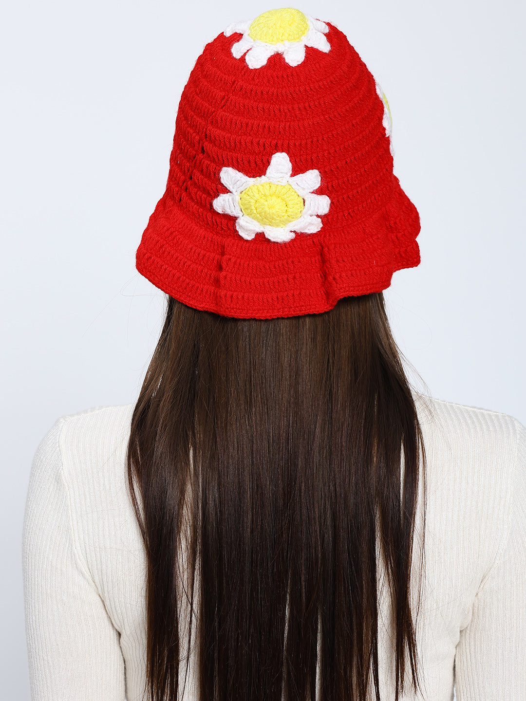 Red Daisy Beanie