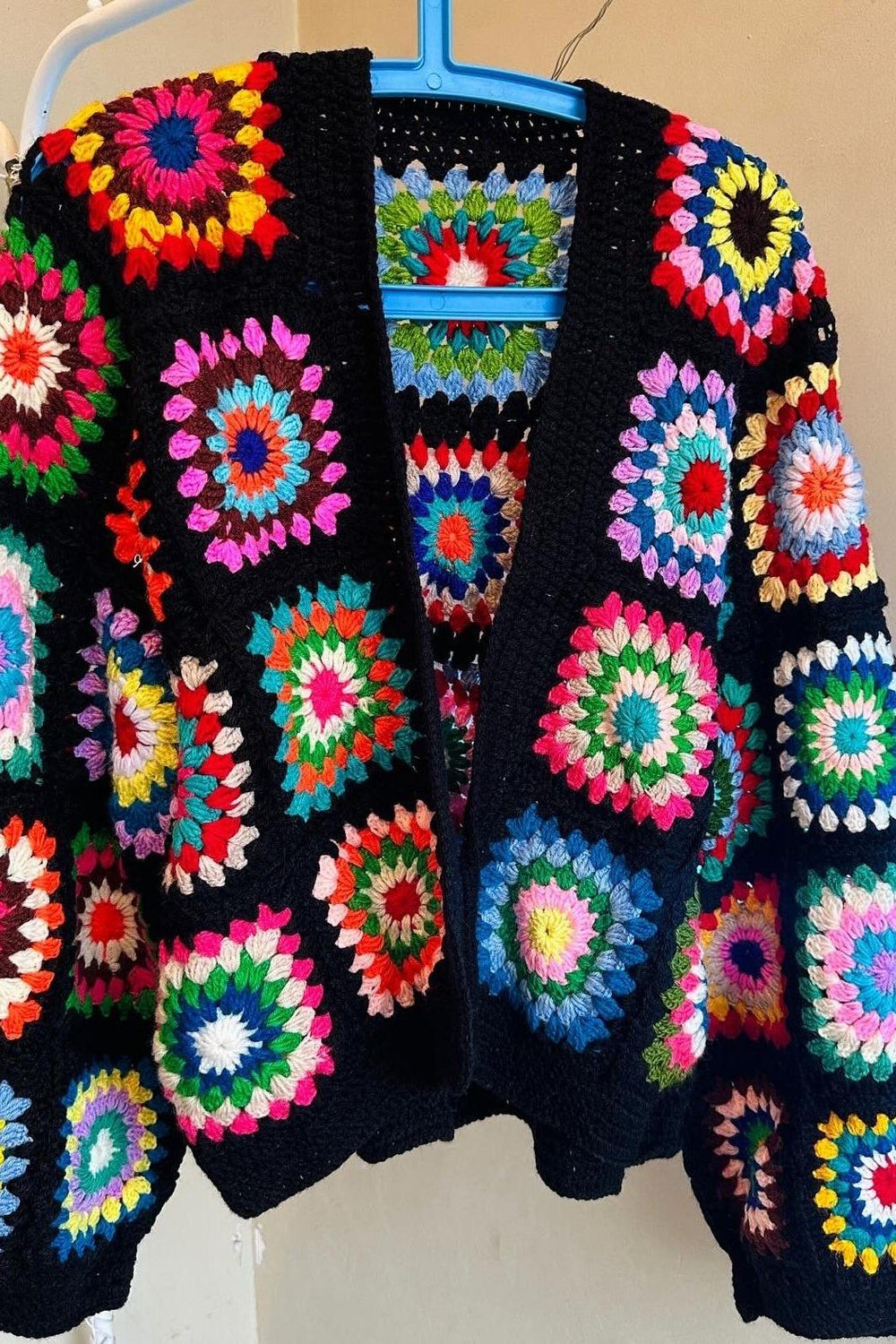 Dainty Black Crochet Cardigan