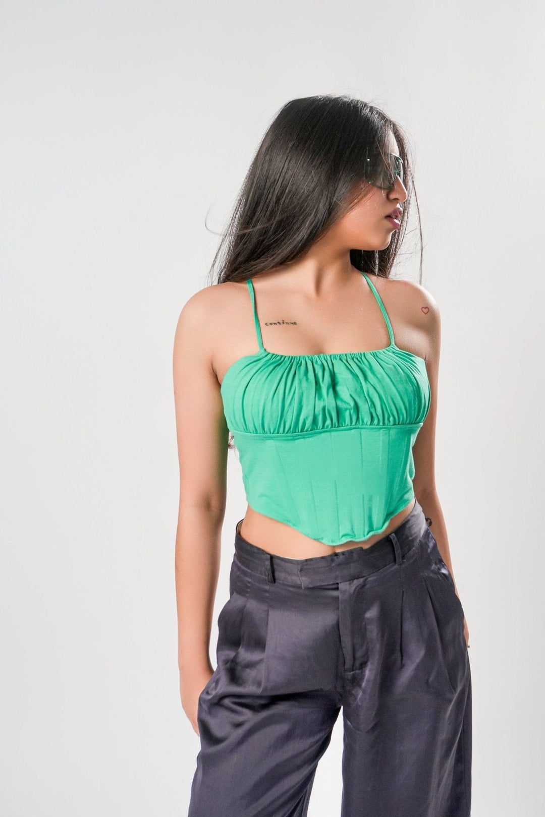 Bustier Green Corset - SUGERCANDY