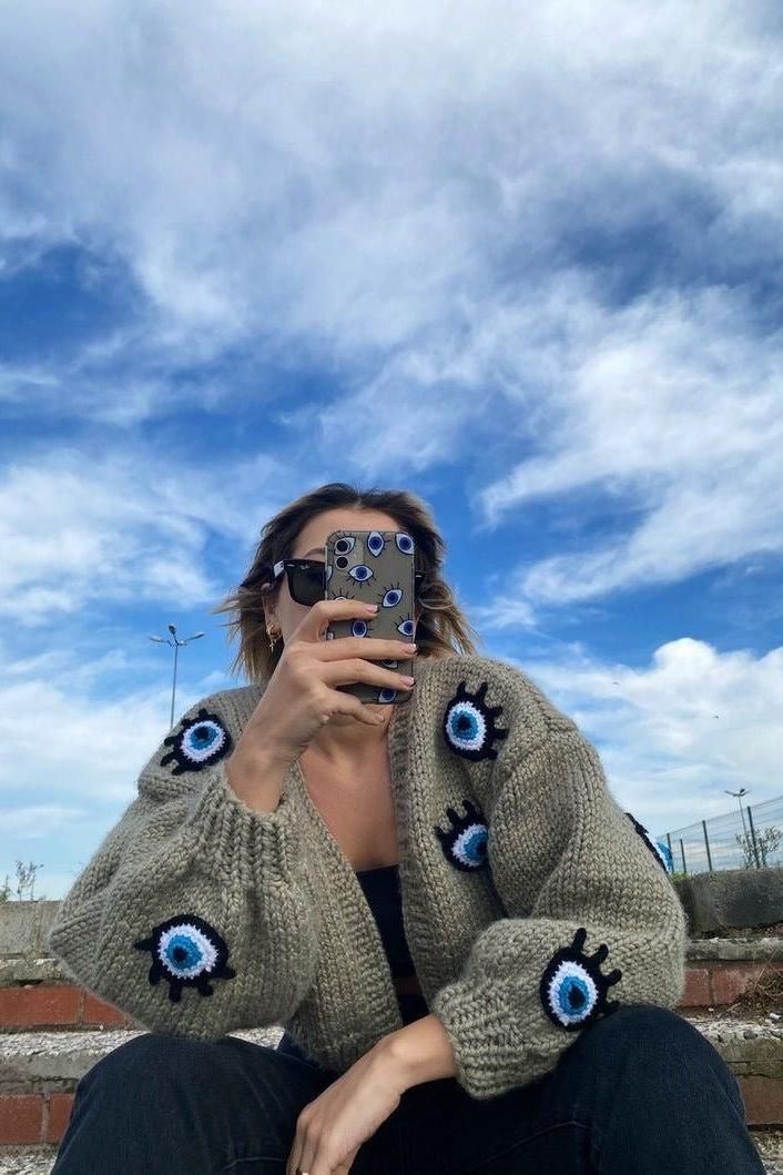 Evil eye sweater - SUGERCANDY