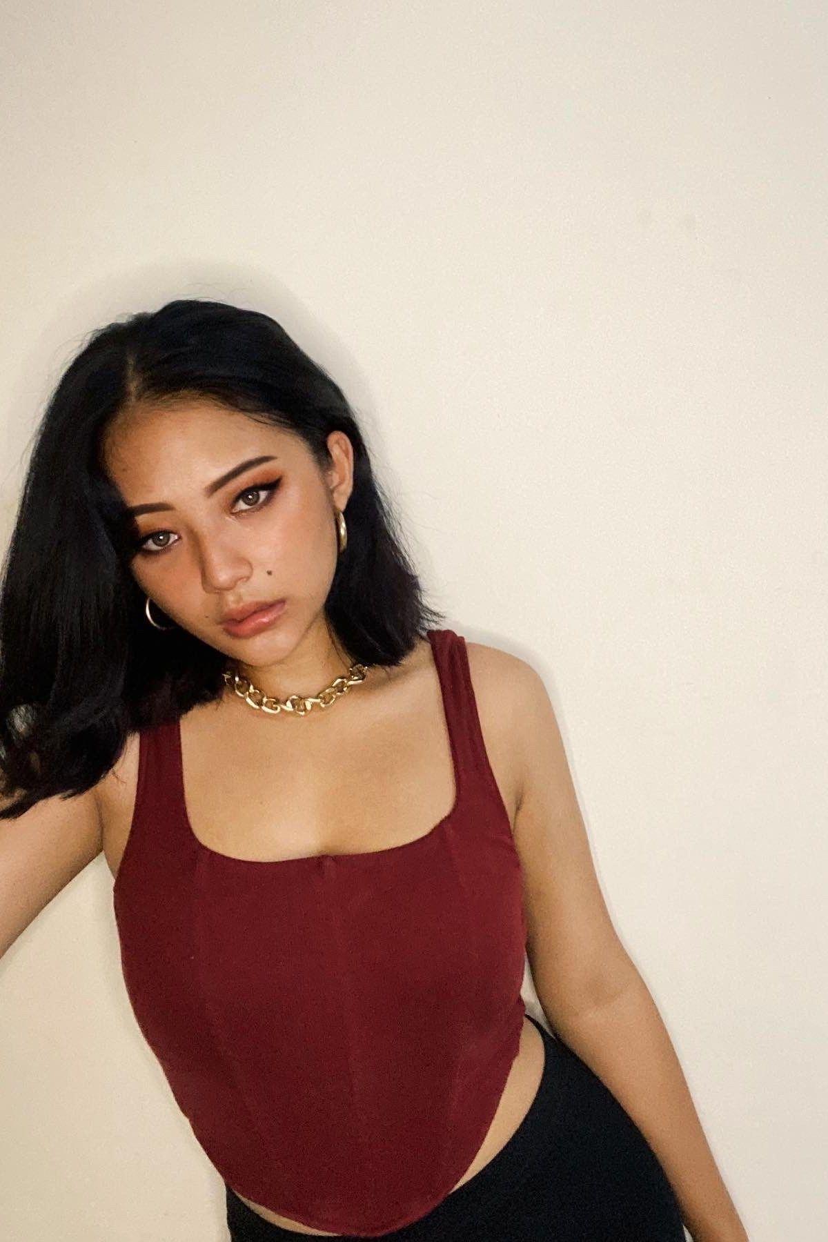 Maroon Chic Corset Top - SUGERCANDY
