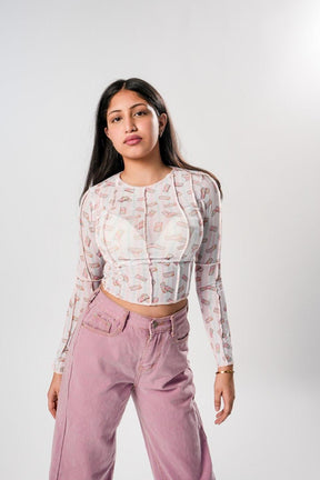 Marshmallow Mesh Top - SUGERCANDY