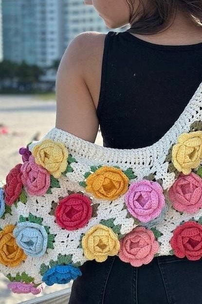 Multicoloured rose garden sweater - SUGERCANDY