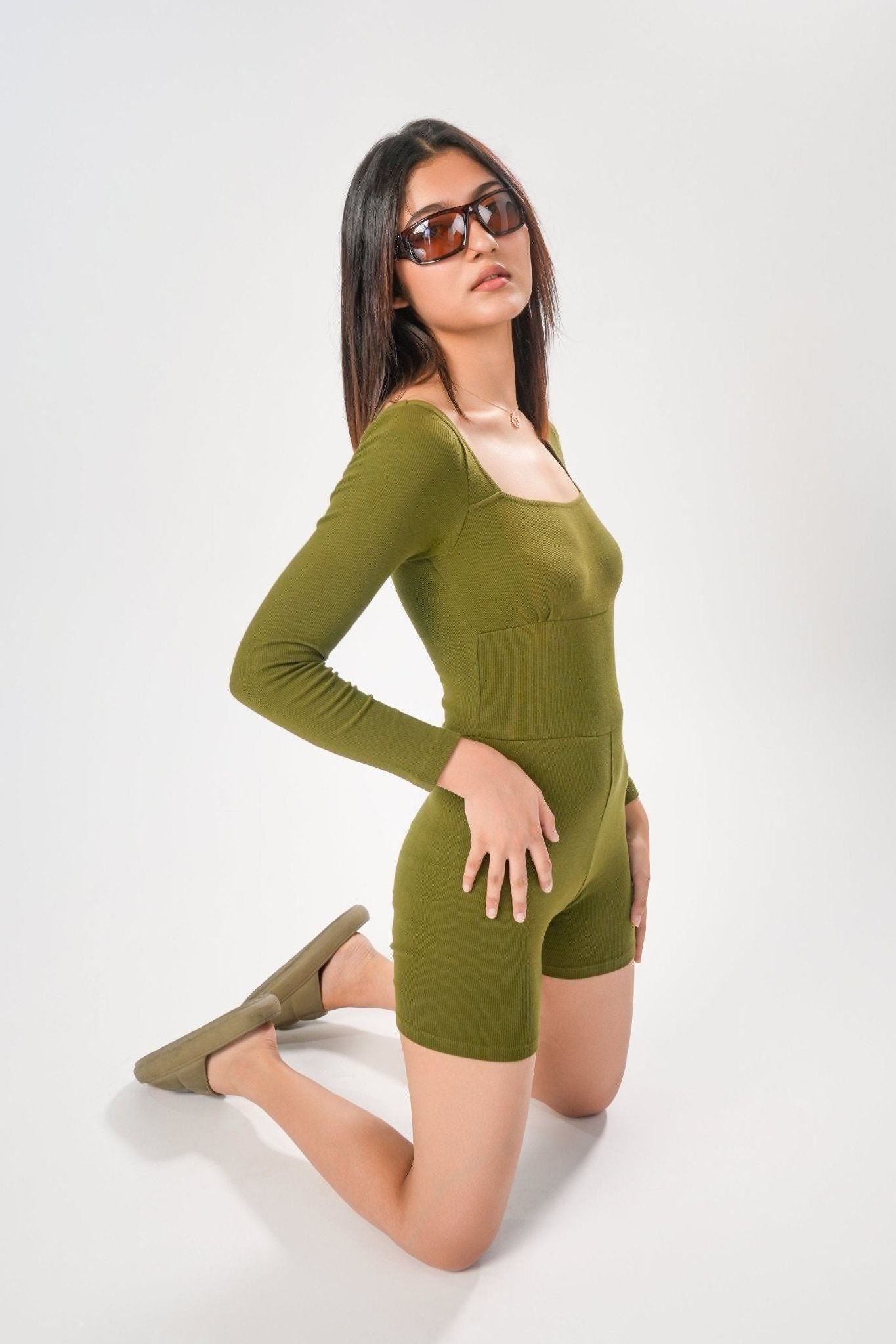 Olive Jumpsuit - SUGERCANDY