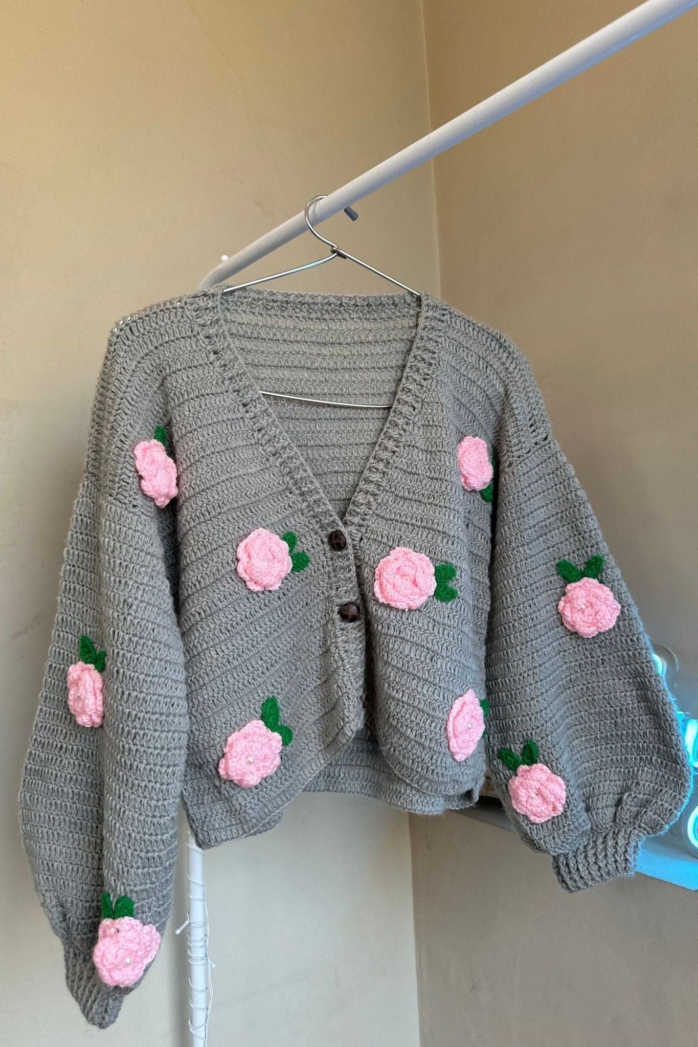 Pinkrose grey sweater - SUGERCANDY