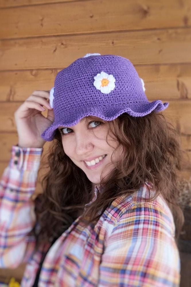 Purple Daisy Hat - SUGERCANDY