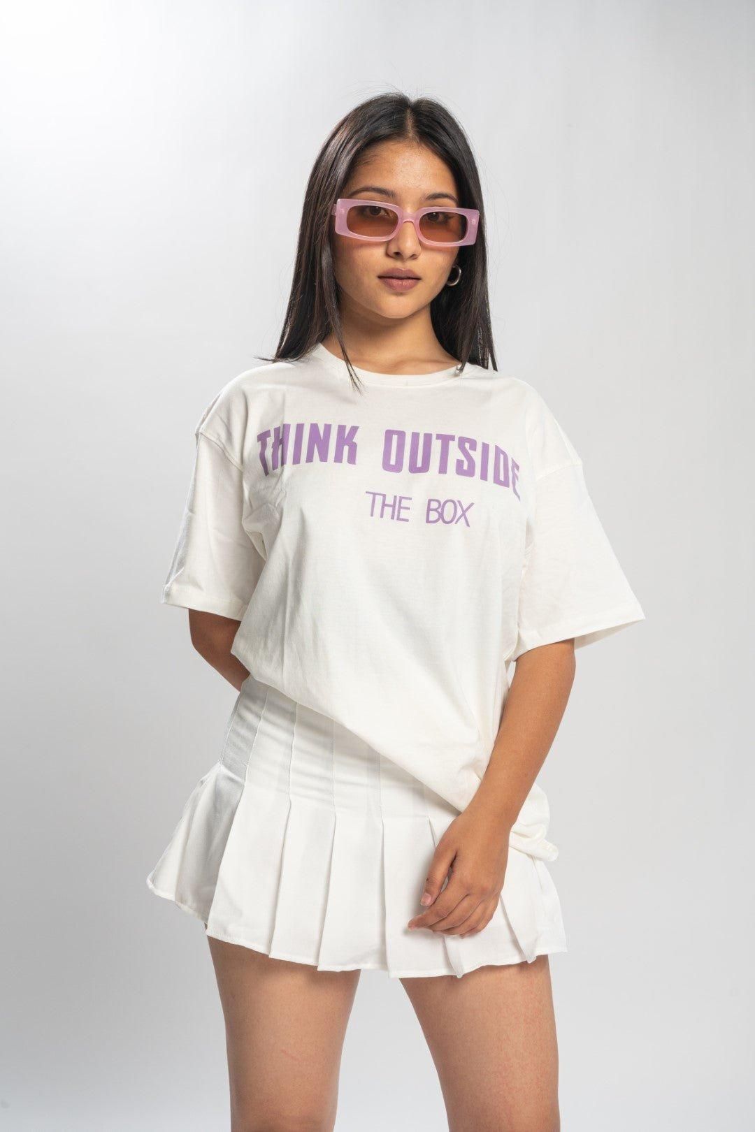 Think outside The Box Oversize Tee - SUGERCANDY