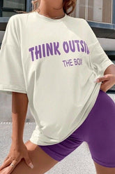 Think outside The Box Oversize Tee - SUGERCANDY