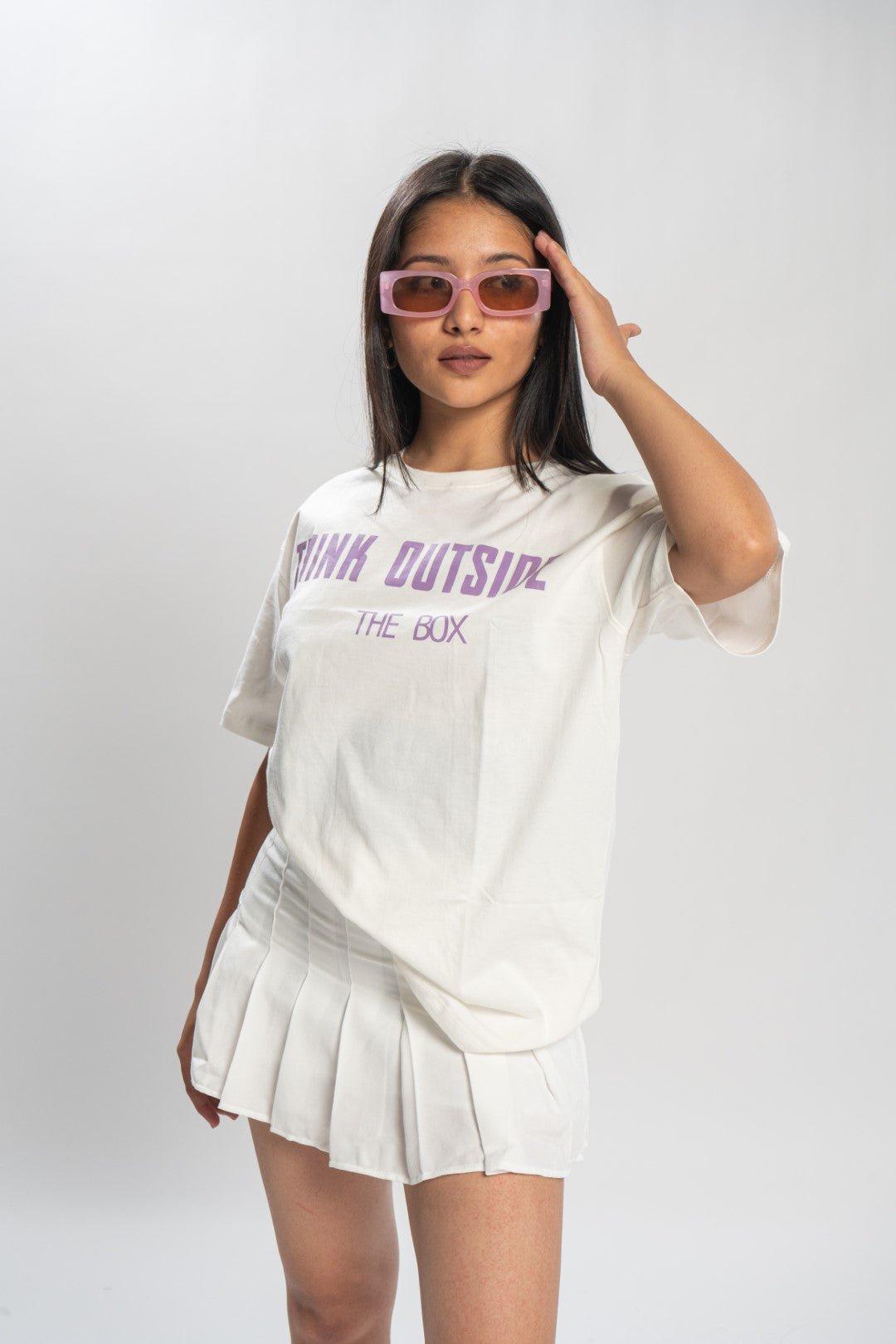 Think outside The Box Oversize Tee - SUGERCANDY