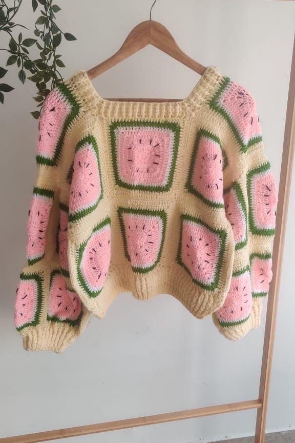 Watermelon crochet sweaters - SUGERCANDY