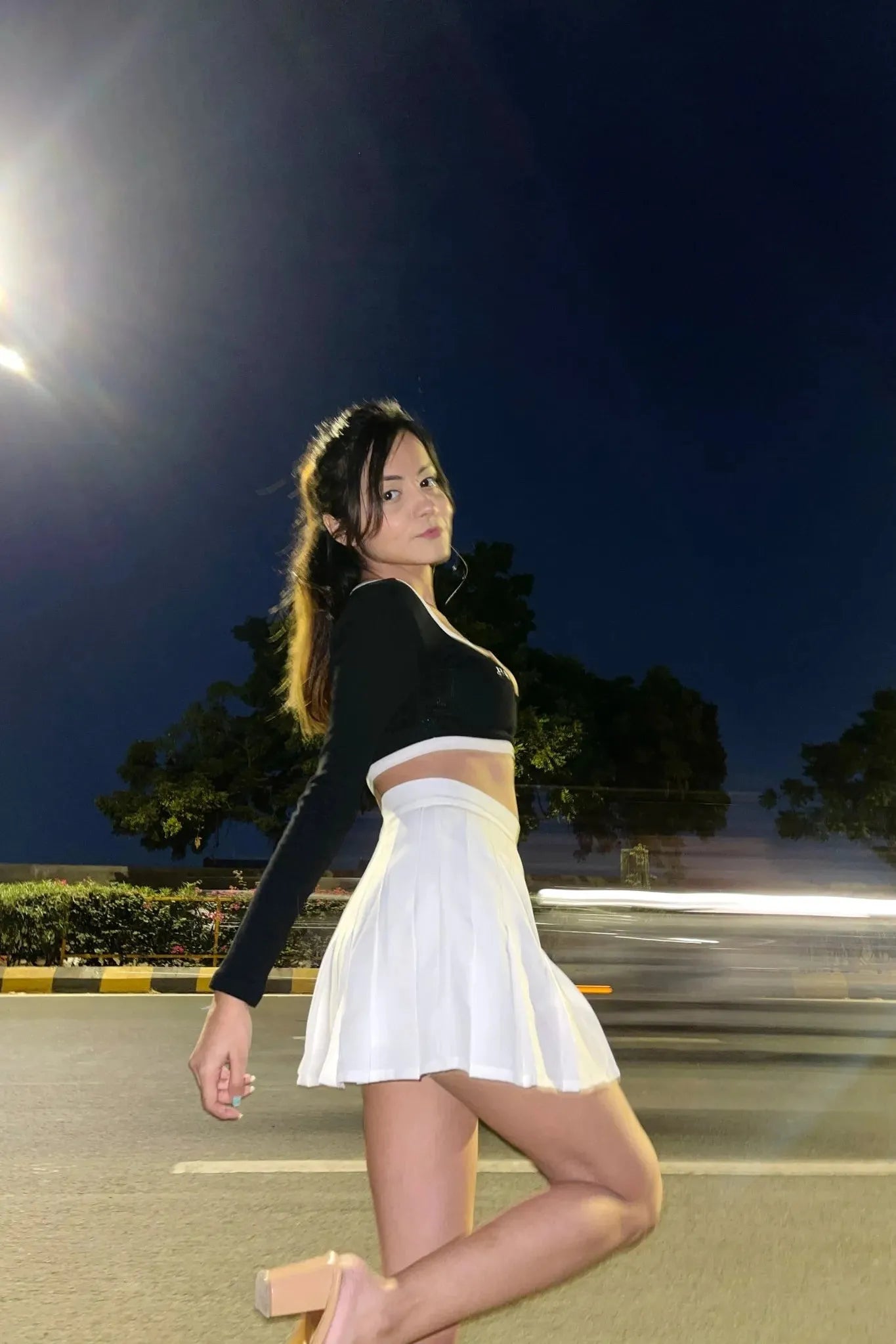 White High Waist Tennis Skirt - SUGERCANDY